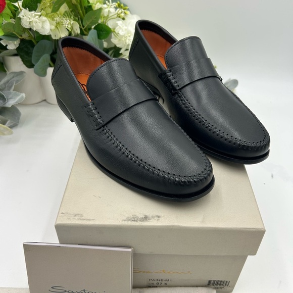 Men\'s Santoni PAINE M – 1 slip on loafers size 7.5 US made it in Italy